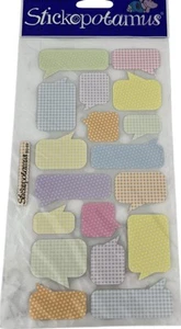 Stickopotamus Photo Captions Stickers Pastel Pattern Captions New in Package - Picture 1 of 1