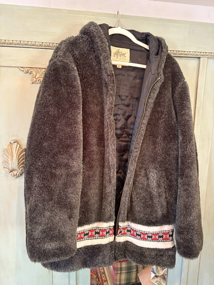 Abrigo de piel sintética vintage Aljac XL tan cool ambiente años 70 Foto 1 de 4