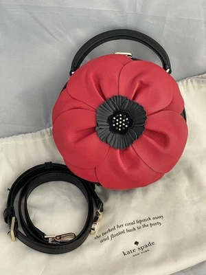 Kate Spade New York Poppy Leather Shoulder Bag Red Gold Hardware 18.5cm - Image 1 of 4