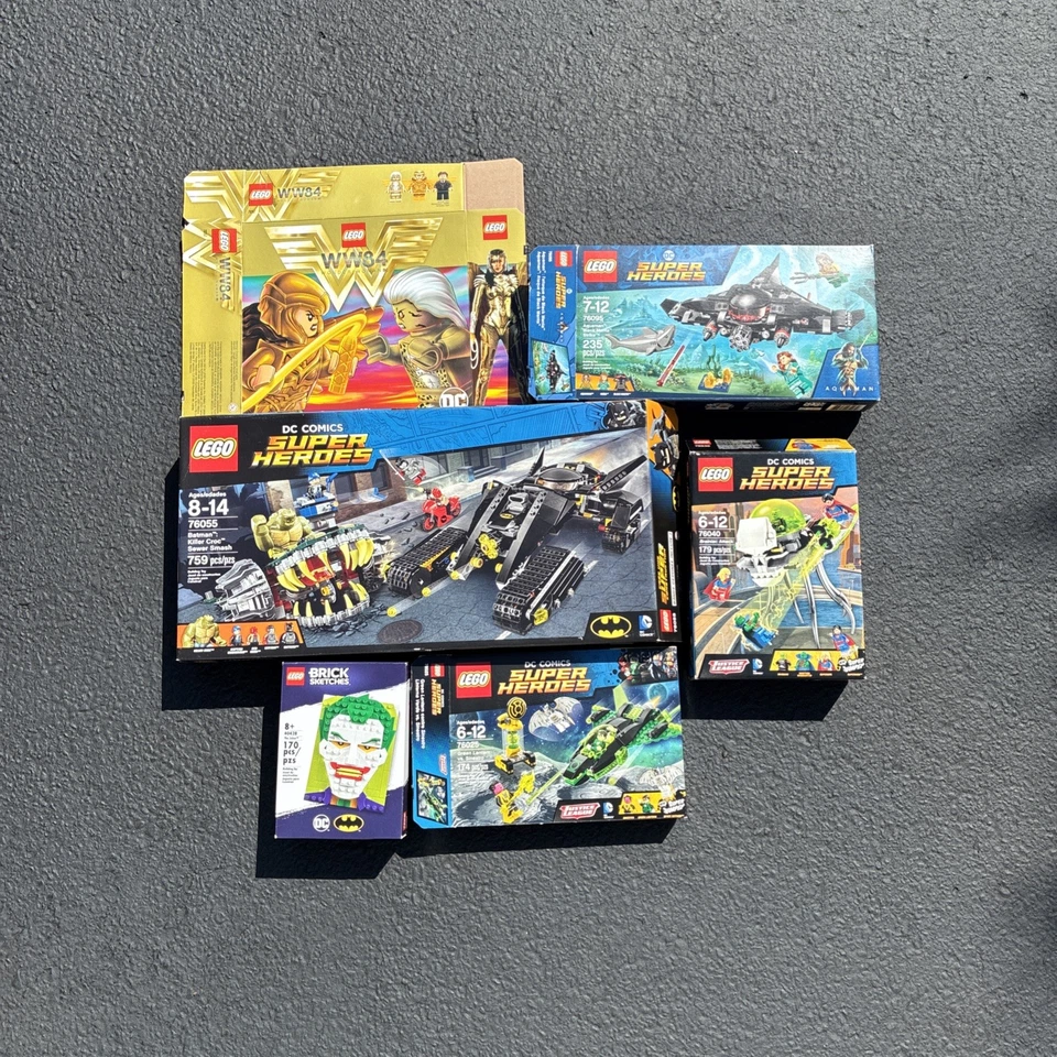 LEGO Lot Of 6 DC Empty Boxes Only 76040 76025 77055 76095 40428 76157 Lot #7 - Image 1 of 4