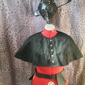 Plague Doctor Costume Bird Mask Half Cape Belt Spirit Halloween Adult Separates - Picture 1 of 14