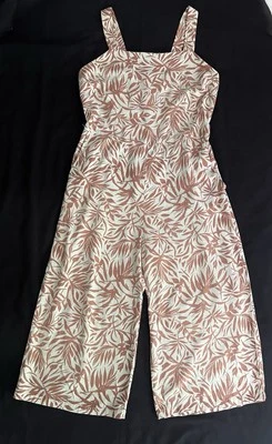 Mono Mameluco Monteau LA Pierna Ancha Talla M Mezcla Lino Bolsillos Palmera Foto 1 de 4