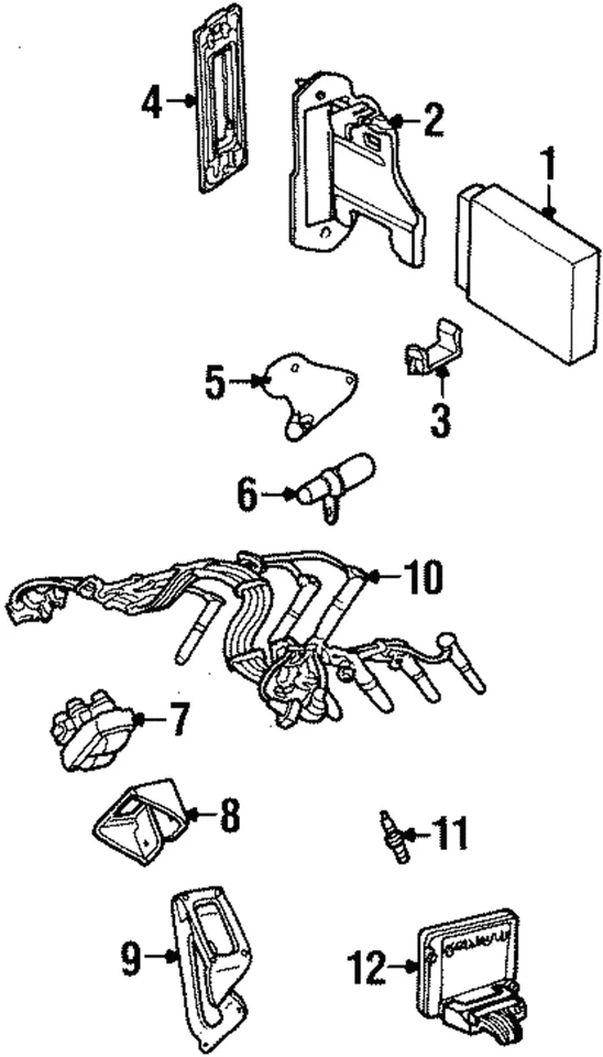 Genuíno Ford 1996-2000 Ford - Conjunto de fios plugue F8PZ-12259-LA - Imagem 1 de 4