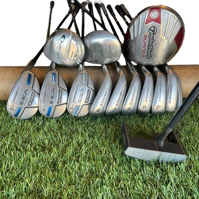 Conjunto completo de tacos de golfe Adams TaylorMade regular flex masculino grafite direito - Imagem 1 de 4