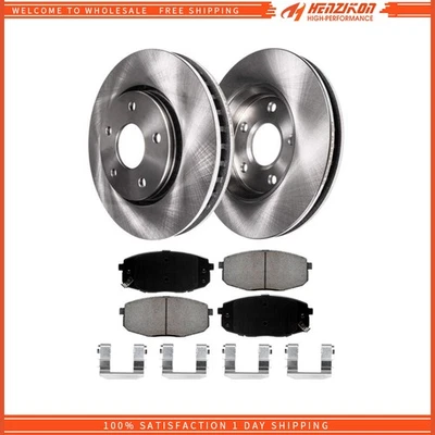 Rotores de rotor de frenos de disco delanteros y almohadilla de cerámica para Kia Soul 2014 2015 2016 Foto 1 de 4