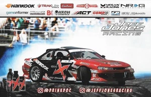 Jeff Jones 2017 ""neumáticos Hankook Drinkdoc"" fórmula folleto de deriva/postal - Imagen 1 de 1