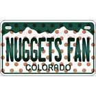 Nuggets Fan Colorado Novelty Metal Motorcycle Plate Mp-10854