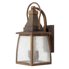 Lampada da esterno lampada da parete lanterna ottone vetro 2 fiamme H 43,9 cm lampada da cortile antica