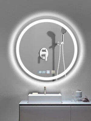KARTOLS Bathroom LED Mirror With Demister Touch Sensor Illuminated Lights Anti-fog