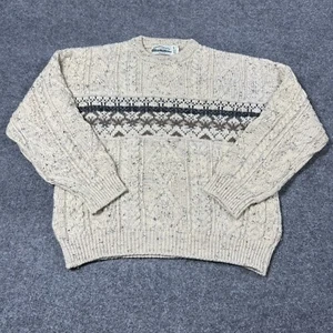 Aran Crafts Sweater Mens Medium Wool Pullover Crew Neck Fisherman Ireland - Picture 1 of 9
