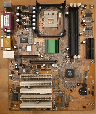 Abit SA7 socket 478 Motherboard Rare, DDR-1, Audio, Lan, APG, USB 2.0, Serial - Image 1 of 3