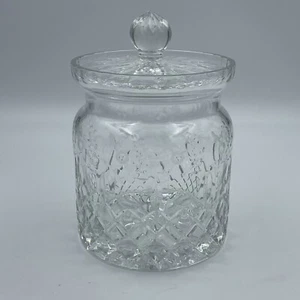 Rogaska GALLIA Etched Cut Crystal Biscuit Barrel / Crystal Jar With Lid - Picture 1 of 17
