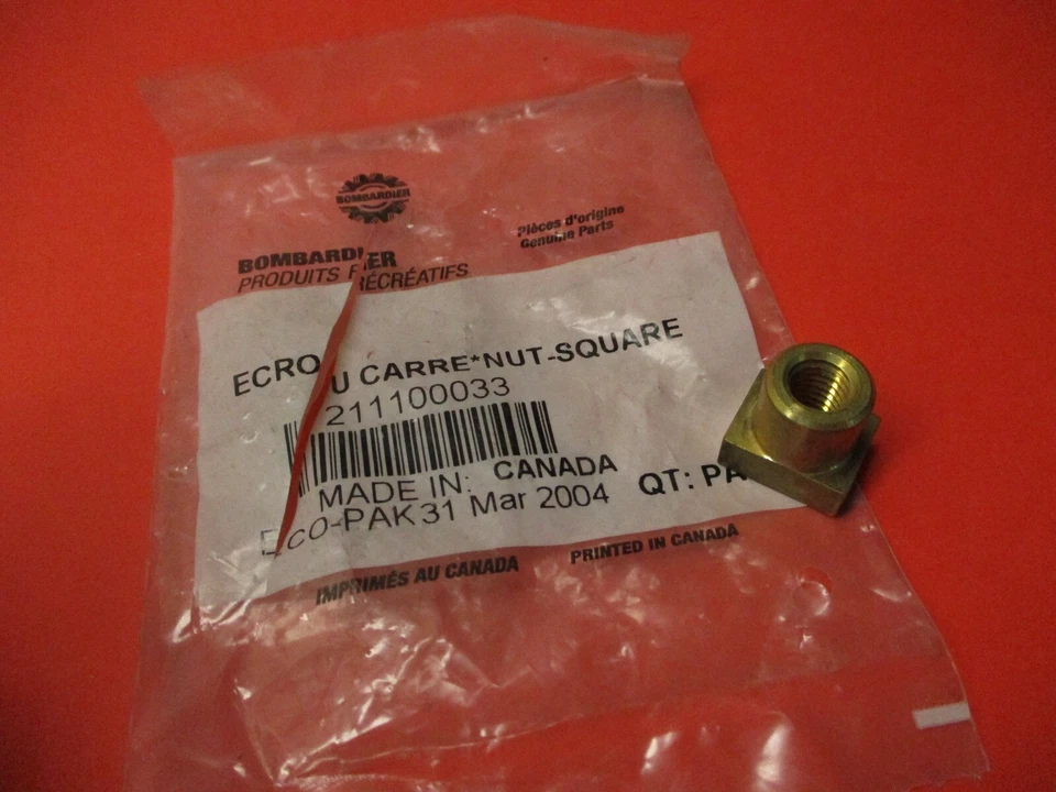 НОВЫЙ ИЗ СТАРЫХ ЗАПАСОВ ОРИГИНАЛЬНЫЙ ОРИГИНАЛЬНЫЙ ЛАТУННЫЙ КВАДРАТНЫЙ ГАЙКОВЕРТ SEA-DOO 211100033 - Изображение 1 из 1