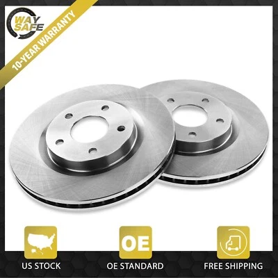 2x Front Vented Brake Disc Rotors for Nissan Sentra Rogue 2008 2009 2010 - 2012 - Imagem 1 de 4
