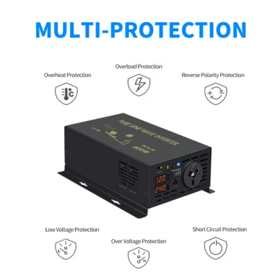 800W Pure Sine Wave Inverter 48V DC 240V AC Power Car Solar Home Remote Control - image 1 of 4