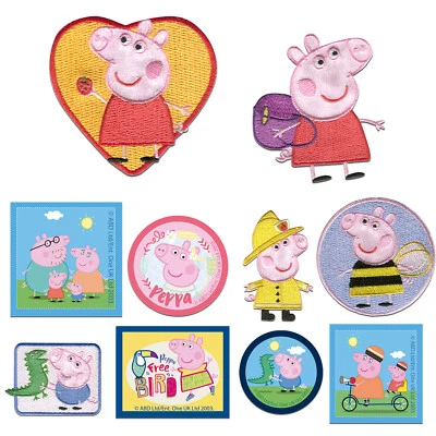 Aufnäher Bügelbild Peppa Wutz Patch Applikation Flicken Aufbügler - Bild 1 von 4