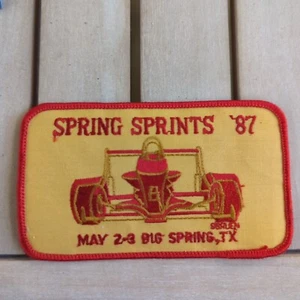 Vintage 1987 Spring Sprints Racing Bügelbild 5,25x2,5 gestickter Aufnäher - Bild 1 von 2