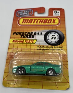 Matchbox 1990 Vintage Superfast MB 71 Green Porsche 944 Turbo New on Card - Picture 1 of 7