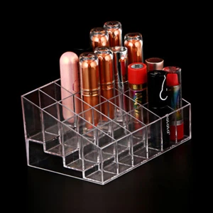 24 Lippenstift Display Halter Acryl Kosmetik Organizer Make-up Aufbewahrungsbox - Bild 1 von 6
