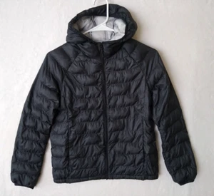 Uniqlo Kids Puffer Jacket 11 Black Ultra Light Hooded Lightweight Boys Girls - Picture 1 of 24