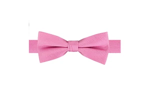 TOMMY HILFIGER Toddler & Little Boys Textured Pink Pre-Tied Silk Bow Tie NEW - Picture 1 of 3