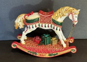 Statuina Noel Sentiero dei pony dipinti cavallo a dondolo 1E-1721 - Foto 1 di 9