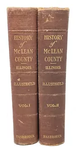 1924 Geschichte von MCLEAN COUNTY ILLINOIS 2 Bände Genealogie selten! - Bild 1 von 8