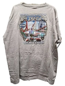 Harley Davidson Wildwood NJ Short Sleeve T Shirt Sz 2XL Grey Motorcycles - Picture 1 of 5