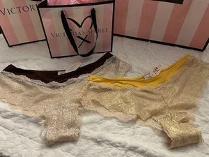 NWT VTG VICTORIA’S SECRET FABULOUS Smooth Satin/Lace Hiphugger Panty LOT M - Picture 1 of 5