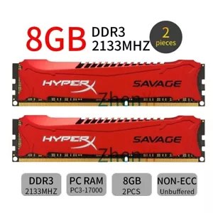 16GB 2x 8GB DDR3 PC3-17000 2133MHz 240Pin OC Desktop Memory For HyperX SAVAGE CA - Picture 1 of 9