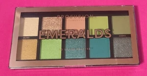 PALETA DE SOMBRAS DE OJOS PROFUSION COSMÉTICAS ESMERALDAS TAMAÑO COMPLETO 10 TONOS NUEVO SIN CAJA - Imagen 1 de 3