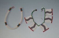 African tribal Antique 2 good  bead work Necklace  South Africa Zulu Nguni Xhosa