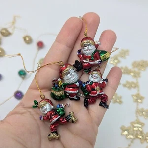 Lote de adornos para guirnalda de árbol de Navidad en miniatura Papá Noel animales vintage Giftco - Imagen 1 de 17