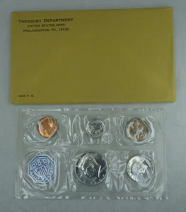1964 Silver Proof Set US Mint OGP Envelope 90% Silver 5 Coins Kennedy Half - Picture 1 of 4