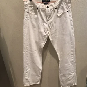 Lucky Brand Jeans Womens 10/30 White Denim Sienna Tomboy Crop Mid Rise - Picture 1 of 6