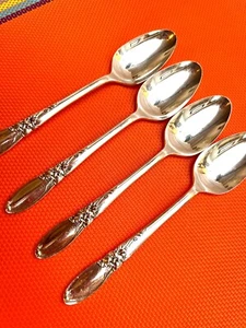 4 Oneida Community White Orchid versilberte Teelöffel um 1953 - Bild 1 von 1