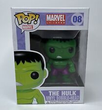Funko Pop Marvel Universe The Hulk 08 Vinyl Bobble Head 2011 With Protector Read
