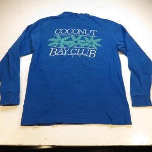 CRAZY SHIRTS HAWAII COCONUT BAY CLUB VINTAGE 1980's LONG SLEEVE TEE SHIRT Mens M - Picture 1 of 6