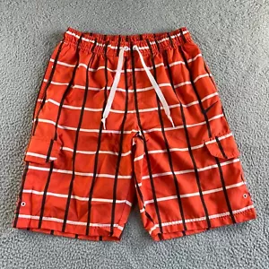 NUEVO Nike Board Shorts Para Hombres Mediano Naranja Cuadros Bañador Híbrido Surf Playa - Imagen 1 de 13