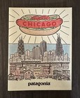 Authentic PATAGONIA Stores CHICAGO Fold Out Map Poster Rare Illinois Hot Dog
