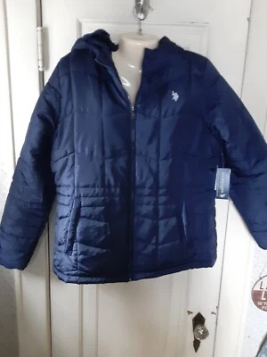 U.S. Polo Assn. Chaqueta acolchada acolchada con capucha para mujer talla XL NUEVA CON ETIQUETAS Foto 1 de 2