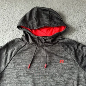 NEW Russell Sweater Mens Medium 38-40 Gray Tech Fleece Hoodie Sweatshirt Lined - Picture 1 of 10