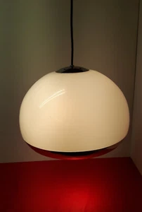 große Plexiglas Pendelleuchte Kugellampe 70er Jahre - Bild 1 von 12