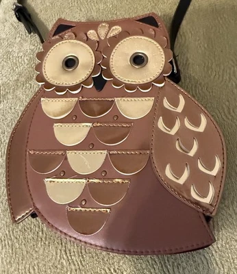 Bolso de Mano Lily Bloom Owl Cartera, Lindo Dorado Negro Marrón Bandolera Correa Ajustable Foto 1 de 4