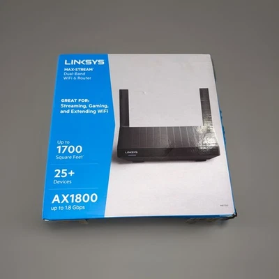 Linksys MR7350 AX1800 MAX-STREAM Dual-Band Mesh Wi-Fi 6 Router 2.4GHz/5GHz - Image 1 of 3