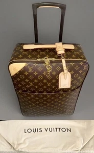 Louis Vuitton Pegase 55 Suitcase Bag Classic Mono w/ Dust-bag Lock Name Tag ๐๏ธ - Picture 1 of 21