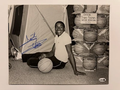 Foto de colección - Foto firmada autografiada por Isiah Thomas de Detroit Pistons 11x14 JSA Foto 1 de 2