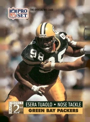 1991 Pro Set #764 Esera Tuaolo Green Bay Packers Football Card - Image 1 of 2
