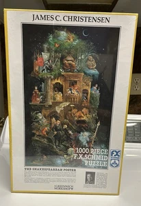 THE SHAKESPEAREAN POSTER Jigsaw Puzzle By James C. Christensen, 1000 Pcs - NEW! - Picture 1 of 3