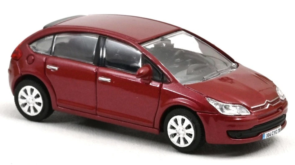 MODELLINO AUTO STATICO NOREV CITROEN C4 BERLINE 2004 ROSSO MODELLISMO SCALA 1:87 - Immagine 1 di 4